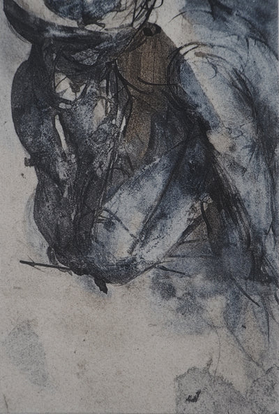 Auguste RODIN : L'enfant au sein - Héliogravure (détail)