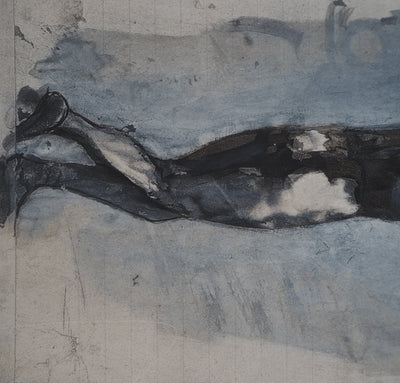 Auguste RODIN : L'enfant à la sieste - Héliogravure (détail)
