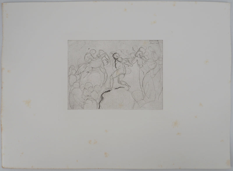 Auguste RODIN : Entrainement au cirque - Héliogravure (détail)