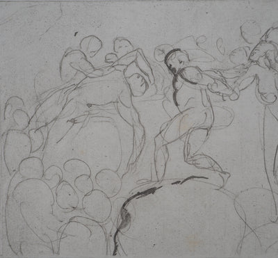 Auguste RODIN : Entrainement au cirque - Héliogravure (détail)