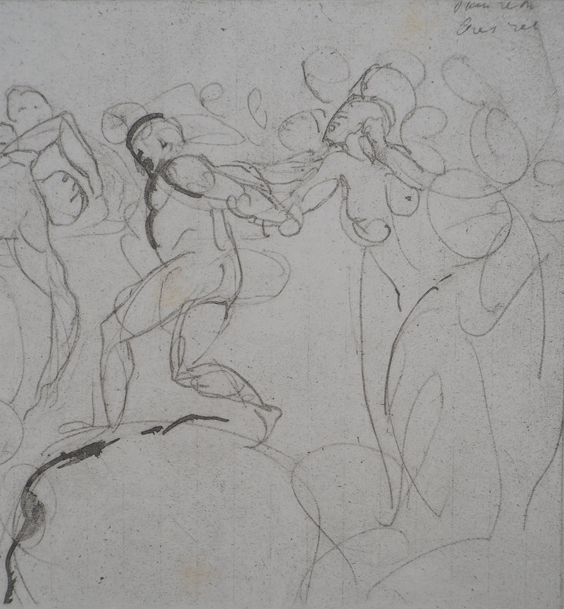 Auguste RODIN : Entrainement au cirque - Héliogravure (détail)