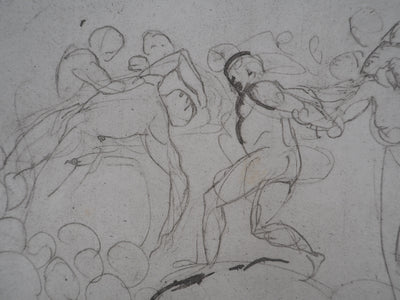 Auguste RODIN : Entrainement au cirque - Héliogravure (détail)