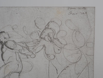 Auguste RODIN : Entrainement au cirque - Héliogravure (détail)