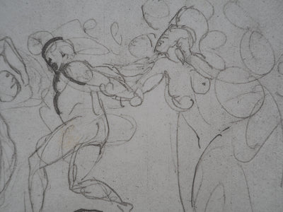 Auguste RODIN : Entrainement au cirque - Héliogravure (détail)