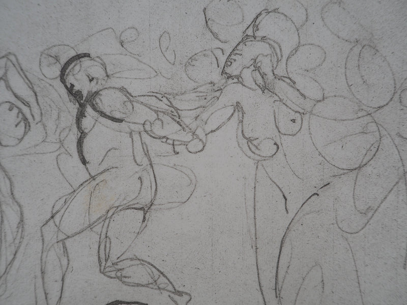 Auguste RODIN : Entrainement au cirque - Héliogravure (détail)