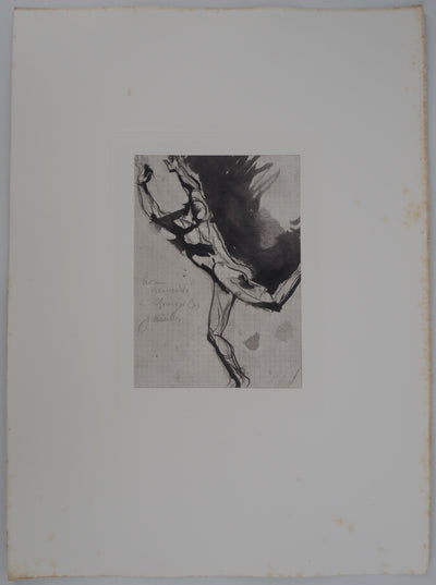Auguste RODIN : L'envol - Héliogravure (détail)