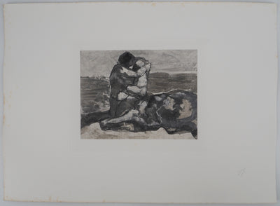 Auguste RODIN : L'étreinte - Héliogravure (détail)