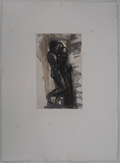 Auguste RODIN : L'étreinte - Héliogravure (détail)