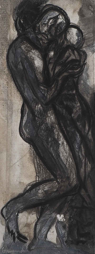 Auguste RODIN : L'étreinte - Héliogravure (détail)