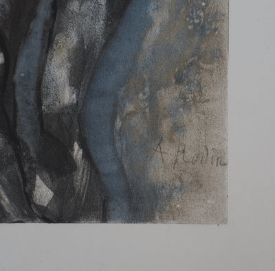 Auguste RODIN : L'étreinte amoureuse - Héliogravure (détail)