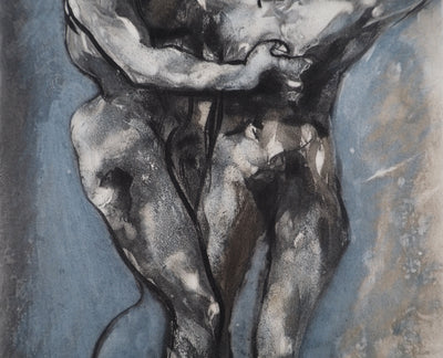 Auguste RODIN : L'étreinte amoureuse - Héliogravure (détail)