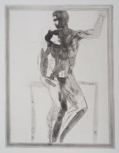 Auguste RODIN : Etude d'homme - Héliogravure