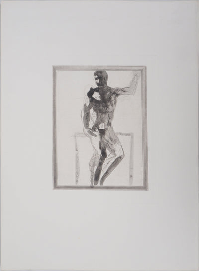 Auguste RODIN : Etude d'homme - Héliogravure (détail)