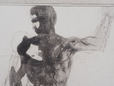 Auguste RODIN : Etude d'homme - Héliogravure (détail)