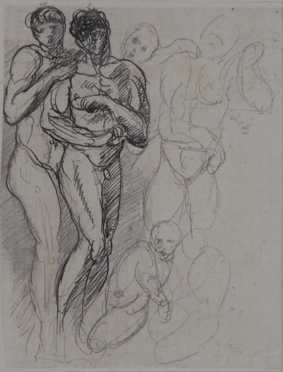 Auguste RODIN : Etude du mouvement - Héliogravure (détail)