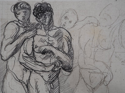 Auguste RODIN : Etude du mouvement - Héliogravure (détail)