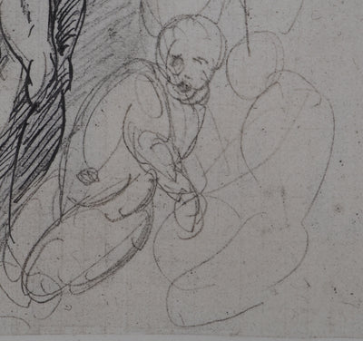 Auguste RODIN : Etude du mouvement - Héliogravure (détail)