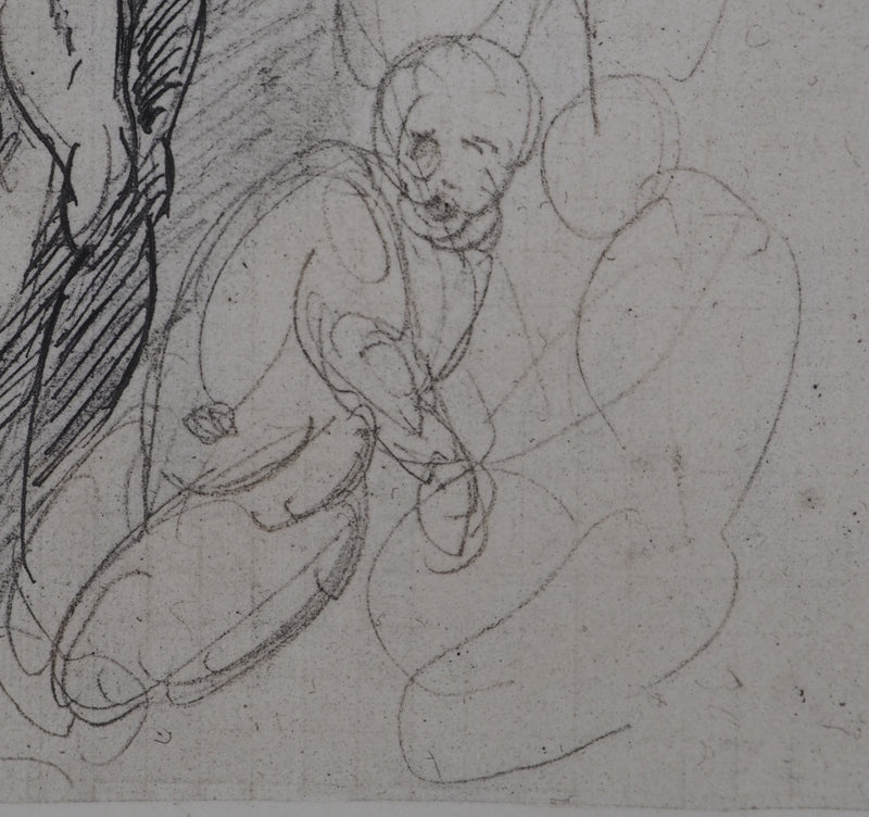 Auguste RODIN : Etude du mouvement - Héliogravure (détail)