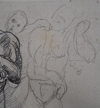 Auguste RODIN : Etude du mouvement - Héliogravure (détail)