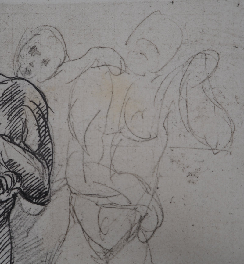 Auguste RODIN : Etude du mouvement - Héliogravure (détail)