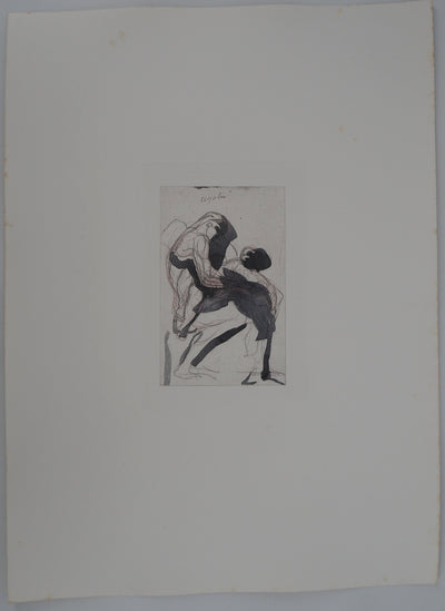 Auguste RODIN : Etude du mouvement - Héliogravure (détail)