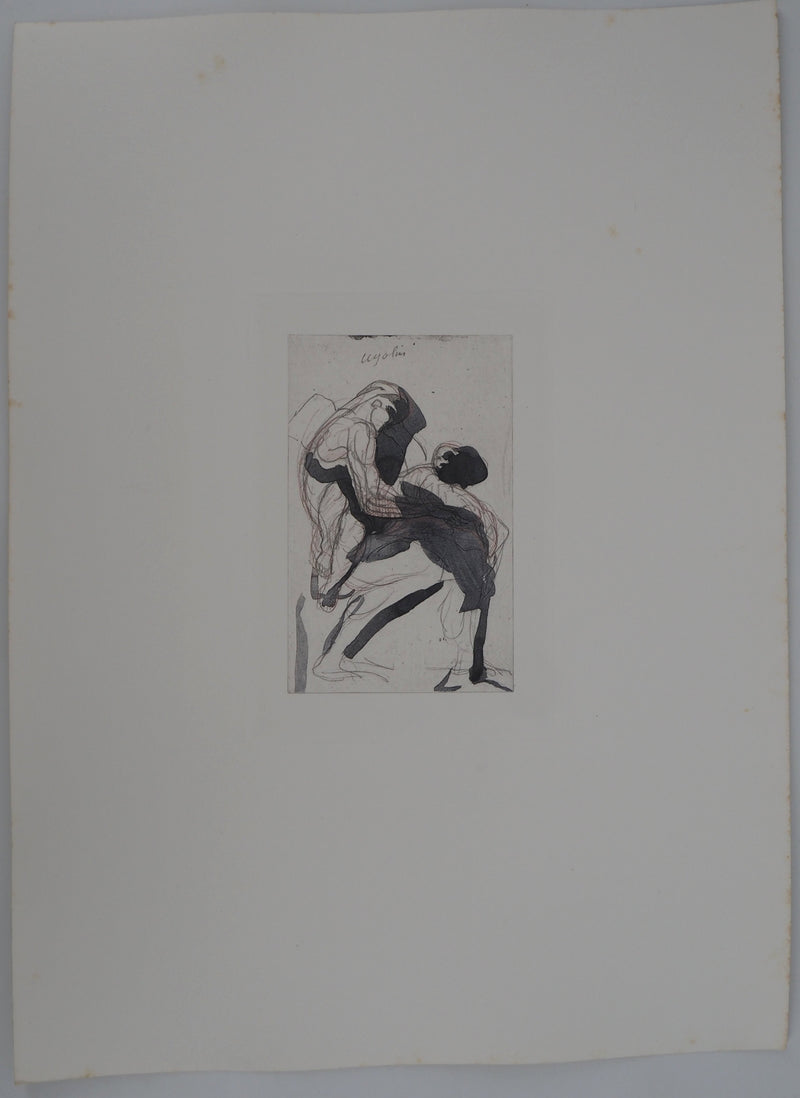 Auguste RODIN : Etude du mouvement - Héliogravure (détail)