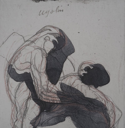 Auguste RODIN : Etude du mouvement - Héliogravure (détail)
