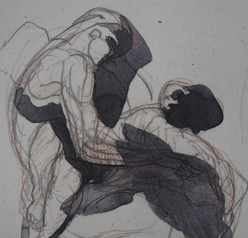 Auguste RODIN : Etude du mouvement - Héliogravure (détail)