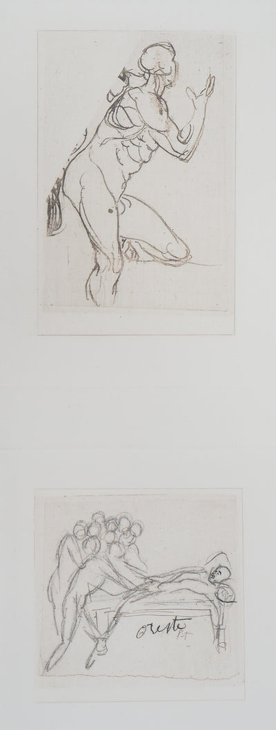 Auguste RODIN : Etudes pour la Tragédie - Héliogravure