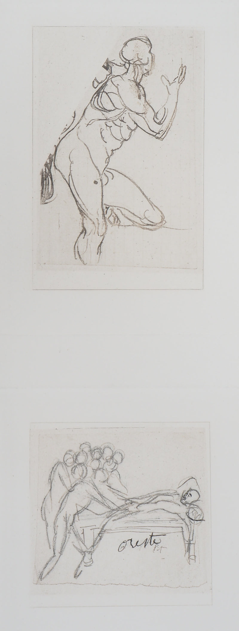 Auguste RODIN : Etudes pour la Tragédie - Héliogravure