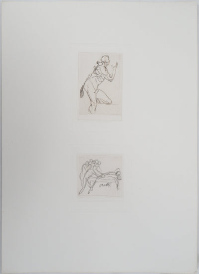 Auguste RODIN : Etudes pour la Tragédie - Héliogravure (détail)