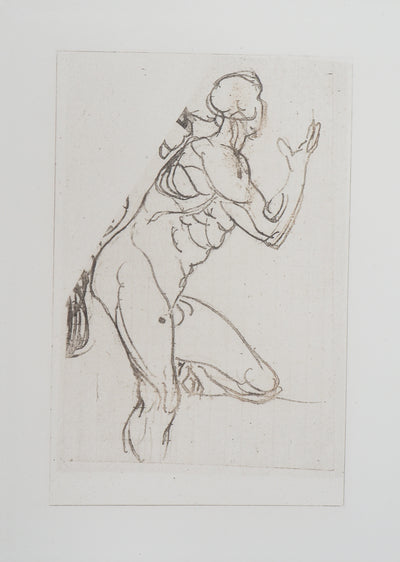 Auguste RODIN : Etudes pour la Tragédie - Héliogravure (détail)