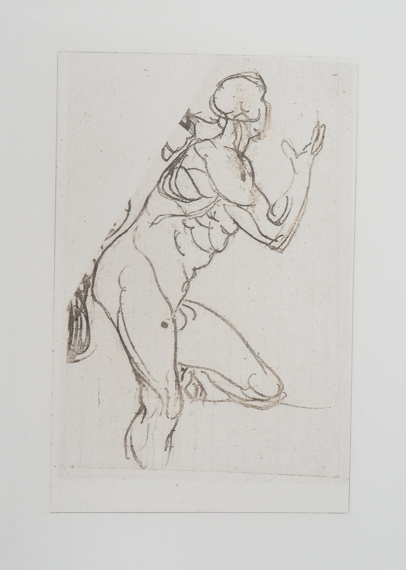 Auguste RODIN : Etudes pour la Tragédie - Héliogravure (détail)