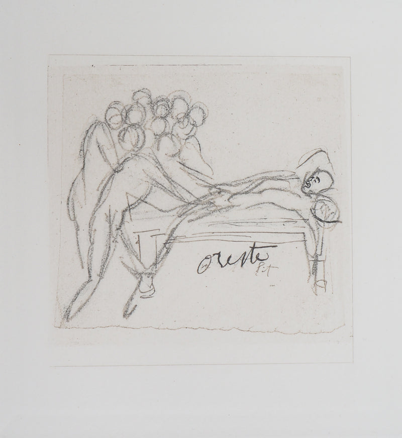 Auguste RODIN : Etudes pour la Tragédie - Héliogravure (détail)