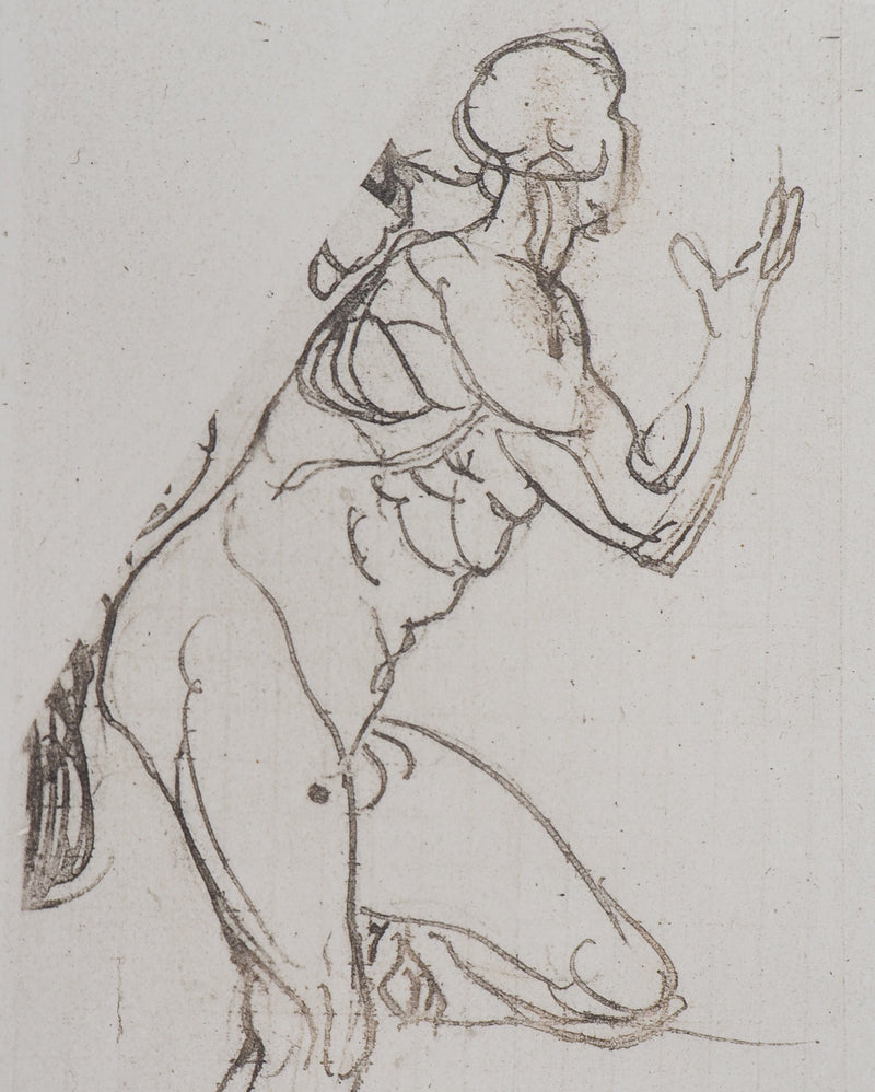 Auguste RODIN : Etudes pour la Tragédie - Héliogravure (détail)