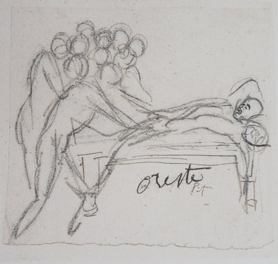 Auguste RODIN : Etudes pour la Tragédie - Héliogravure (détail)
