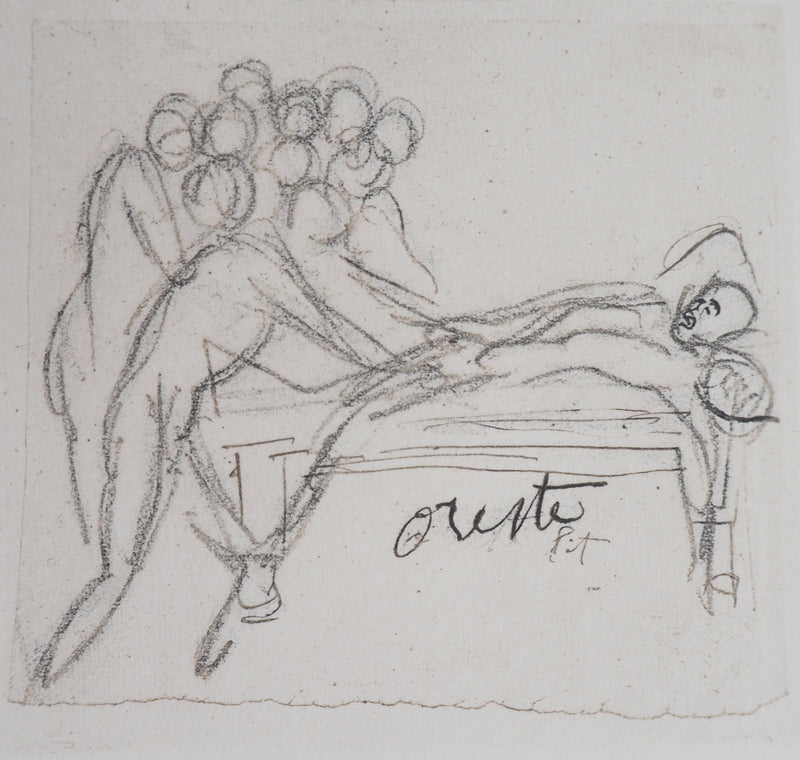 Auguste RODIN : Etudes pour la Tragédie - Héliogravure (détail)