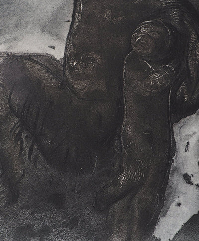 Auguste RODIN : Faune et enfants - Héliogravure (détail)
