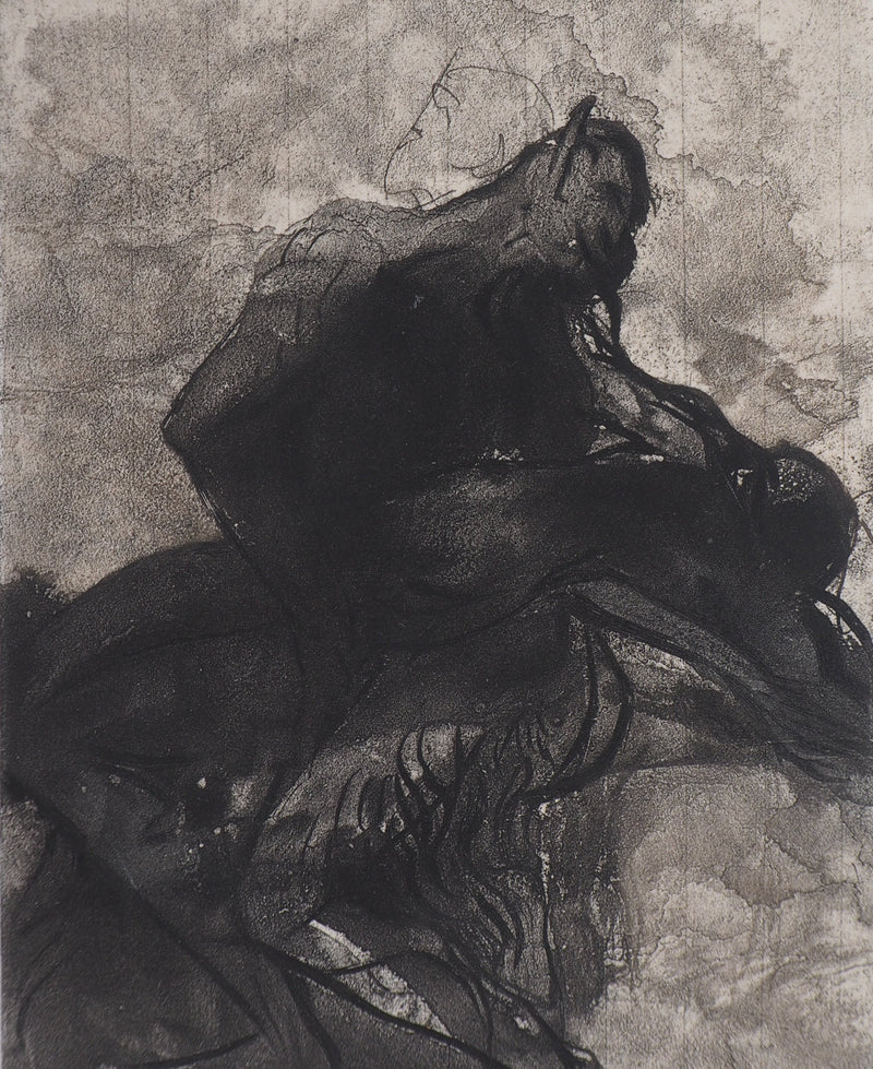 Auguste RODIN : Faune et faunesse - Héliogravure (détail)