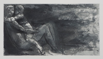 Auguste RODIN : Femme et enfant allongés - Héliogravure