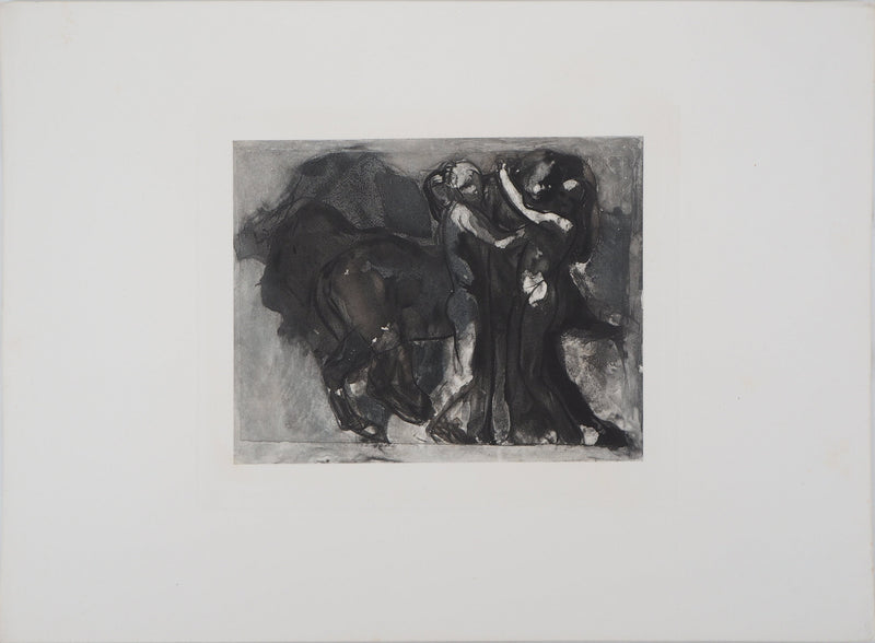 Auguste RODIN : La fête du Centaure - Héliogravure (détail)