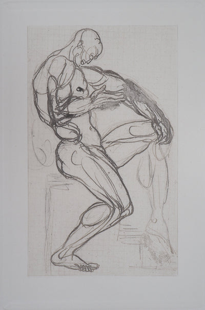 Auguste RODIN : Figure de damné - Héliogravure