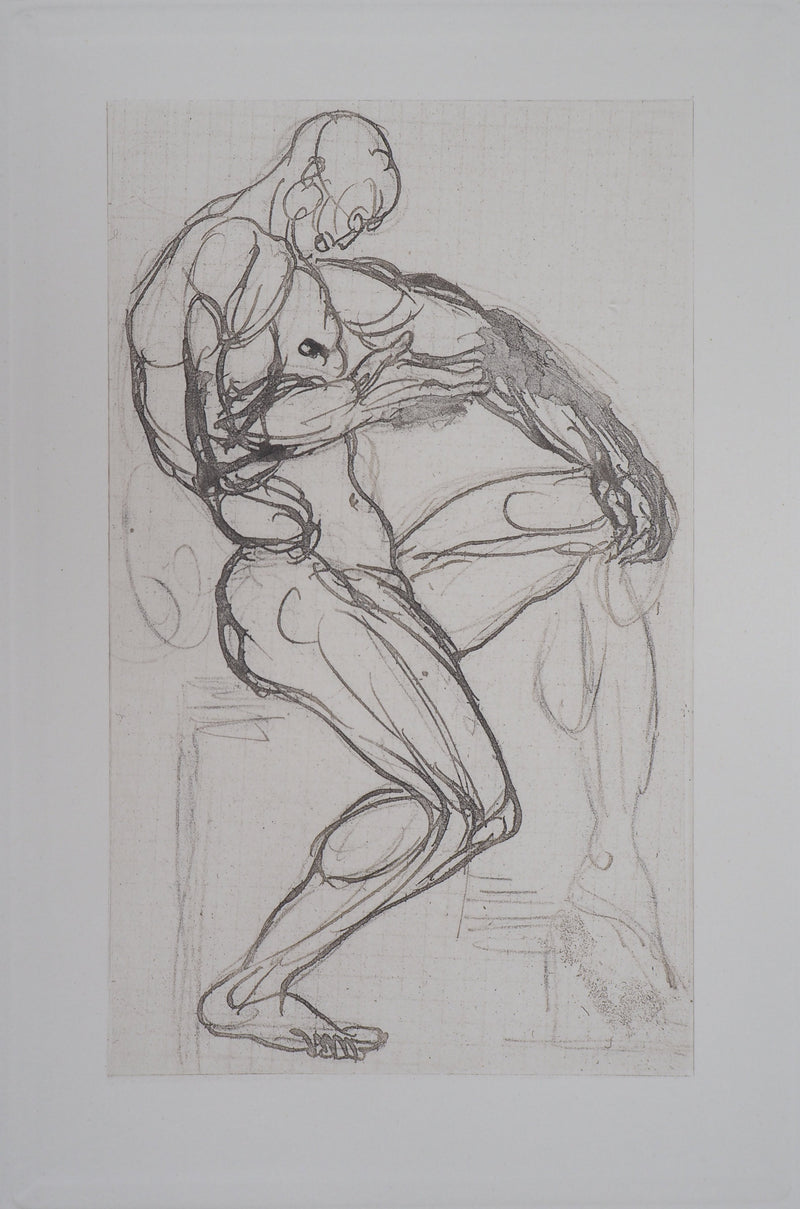 Auguste RODIN : Figure de damné - Héliogravure