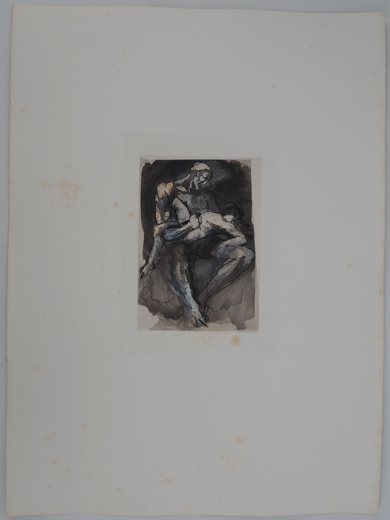 Auguste RODIN : Le fils endormi - Héliogravure (détail)