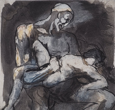 Auguste RODIN : Le fils endormi - Héliogravure (détail)