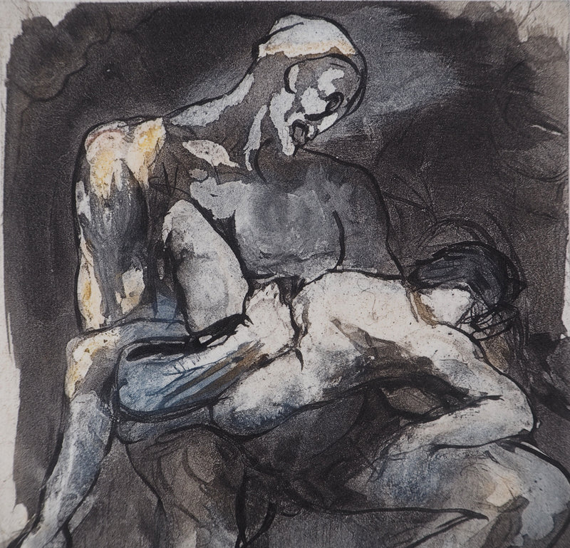 Auguste RODIN : Le fils endormi - Héliogravure (détail)