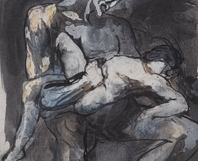 Auguste RODIN : Le fils endormi - Héliogravure (détail)