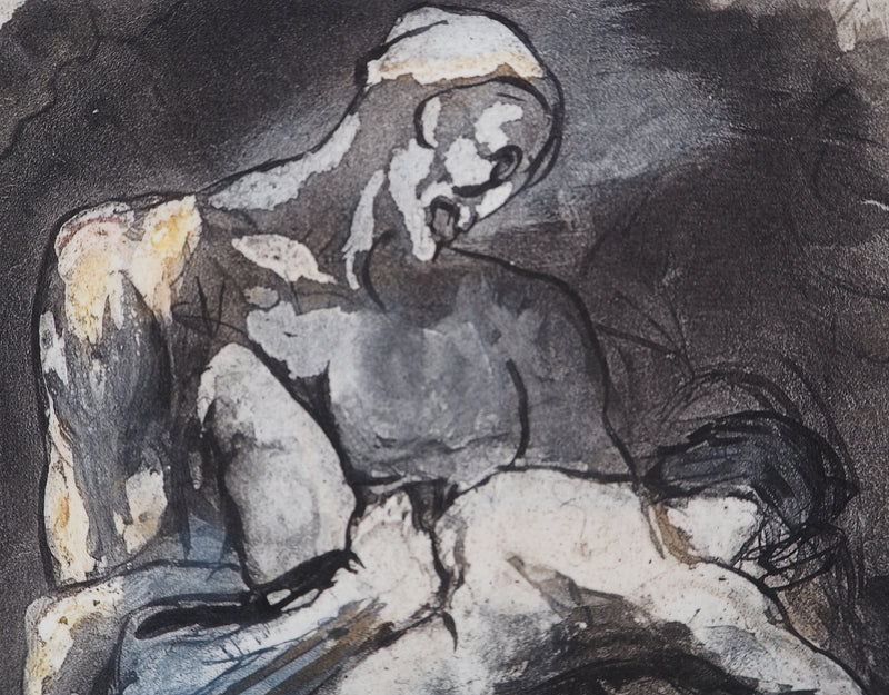 Auguste RODIN : Le fils endormi - Héliogravure (détail)