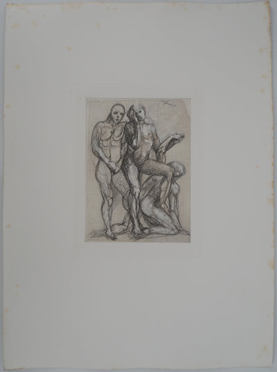 Auguste RODIN : La gêne - Héliogravure (détail)