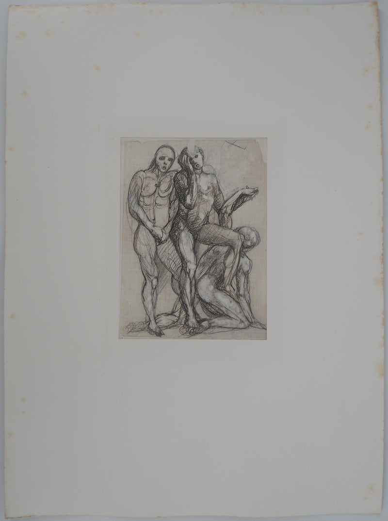 Auguste RODIN : La gêne - Héliogravure (détail)